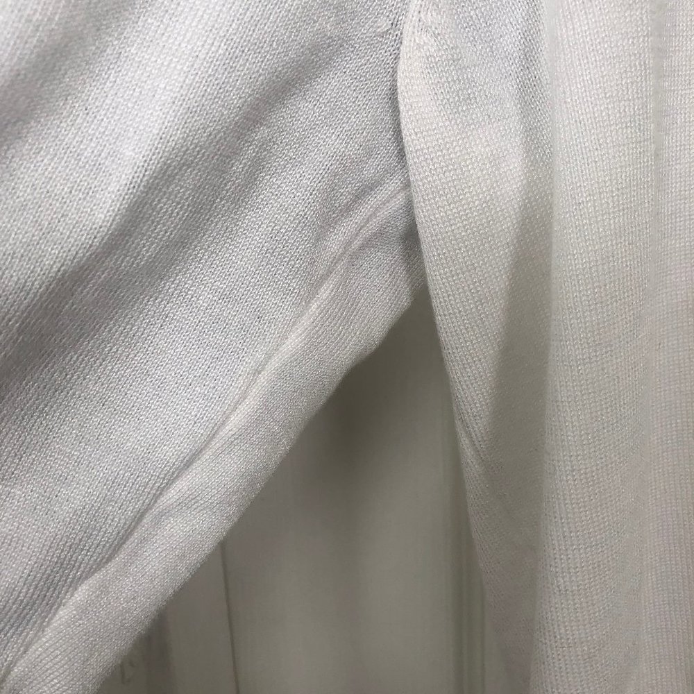 DKNY Women's Ribbed Pullover Sweater white&black - Picture 3 of 6